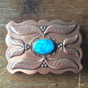Copper/Turquoise Belt Buckle